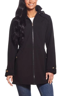 Gallery Water Resistant Hooded Jacket Black at Nordstrom,