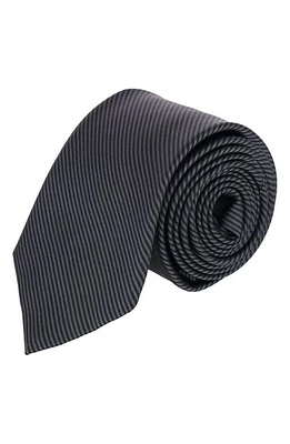 Trafalgar Leyton Stripe Sik Tie in Graphite at Nordstrom