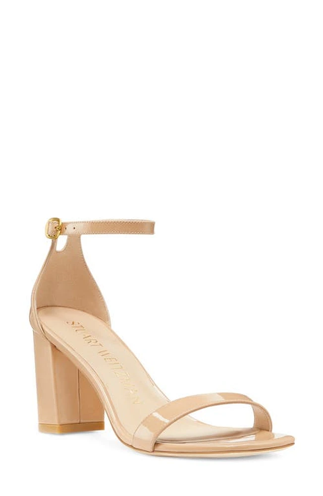 Stuart Weitzman Nudistcurve 75 Block Heel Sandal Adobe at