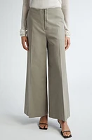 TOTEME Wide Leg Organic Cotton Trousers Dove at Nordstrom, Us