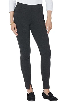 NYDJ Slit Hem Leggings Charcoal Heathered at Nordstrom,