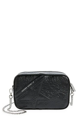 Golden Goose Star Wrinkled Leather Crossbody Camera Bag in Black at Nordstrom