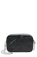 Golden Goose Star Wrinkled Leather Crossbody Camera Bag in Black at Nordstrom