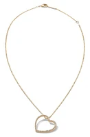 Lana Graduating Diamond Heart Pendant Necklace in Yellow at Nordstrom