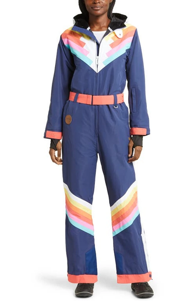 TIPSY ELVES Santa Fe Shredder Waterproof Snowsuit Navy at Nordstrom,