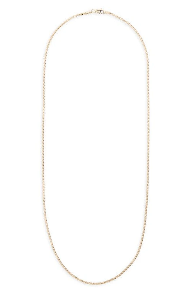 Bony Levy Men's 14K Gold Box Chain Necklace in 14K Yellow Gold at Nordstrom, Size 22