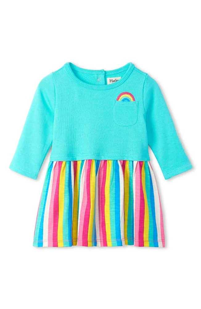 Hatley Radiant Rainbow Dress Blue at Nordstrom,