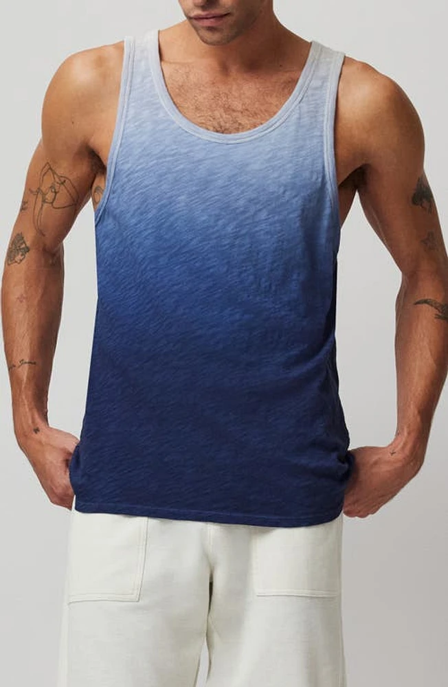 ATM Anthony Thomas Melillo Ombré Cotton Slub Tank Salt Grey /Ink Combo at Nordstrom,