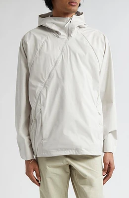 POST ARCHIVE FACTION 6.0 Hooded Asymmetric Zip Jacket Center Ivory at Nordstrom,