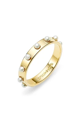 Brook and York Holly Imitation Pearl Ring in Gold at Nordstrom, Size 7