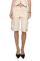 BY. DYLN Tyler Cargo Shorts Bone at Nordstrom,