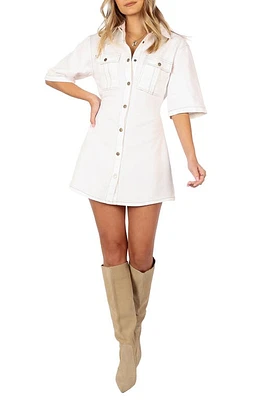 Petal & Pup Rev Denim Mini Shirtdress at Nordstrom,