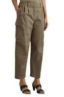 Reiss Indie Stretch Twill Ankle Cargo Pants Khaki at Nordstrom, Us