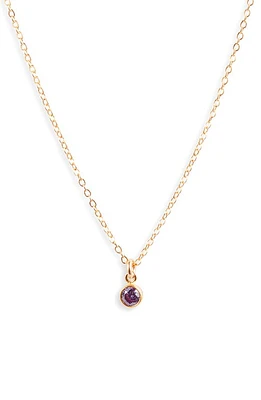 Set & Stones Birthstone Charm Pendant Necklace in Gold /February at Nordstrom