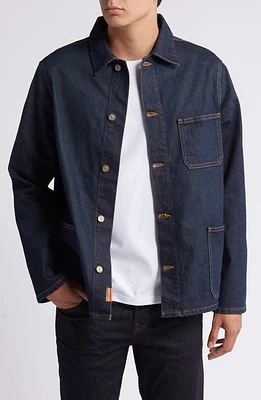 7 For All Mankind Japanese Denim Utility Overshirt Walk The Trucks at Nordstrom,