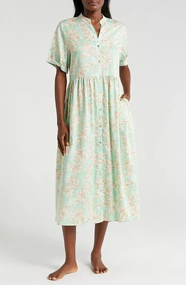 Papinelle Bridget Cotton Sateen Nightgown Mint at Nordstrom,