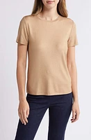 Anne Klein Foil Print T-Shirt Gold at Nordstrom,