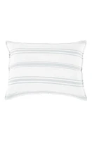 Pom Pom at Home Big Jackson Linen Accent Pillow in White/Ocean at Nordstrom, Size 28X36