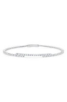 Crislu Cubic Zirconia Regal Flex Bangle Bracelet in Metallic at Nordstrom, Size 8