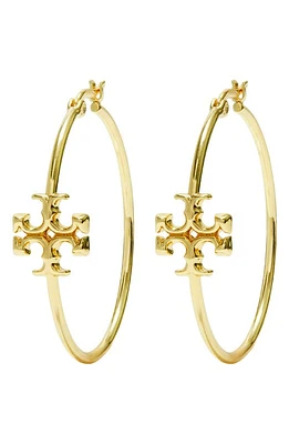 Tory Burch Eleanor Hoop Earrings in Tory Gold at Nordstrom