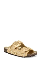 Nine West Tenly Raffia Slide Sandal at Nordstrom,