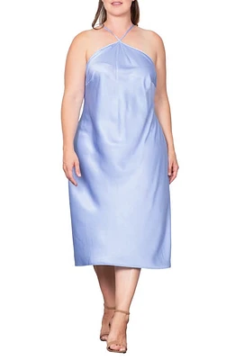 Standards & Practices Satin Midi Dress Glacial Blue at Nordstrom,