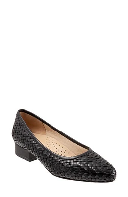 Trotters Jade Woven Pointed Toe Shoe Black at Nordstrom,