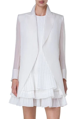 Akris Teodore Silk Gauze Blazer Ecru at Nordstrom,