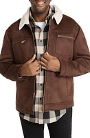 Johnny Bigg Kilmer Faux Shearling Flight Jacket Chocolate at Nordstrom,