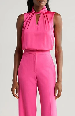 halogen(r) Twist Neck Sleeveless Blouse at Nordstrom,