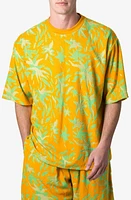 mnml Jacquard Terry Cloth T-Shirt Yellow/Green at Nordstrom,