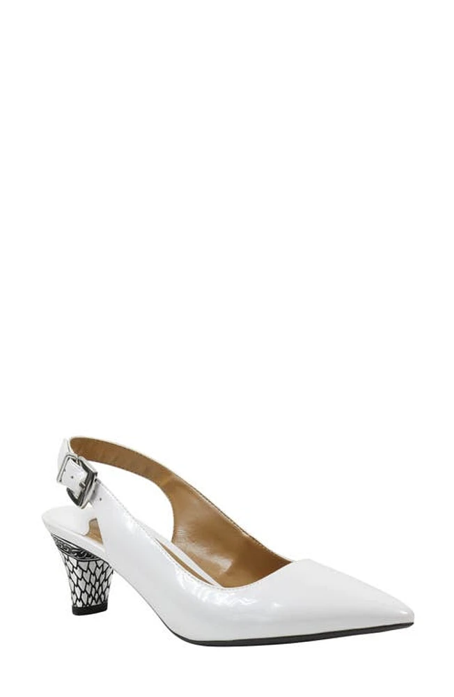 J. Reneé Mayetta Slingback Pump White Pearl Faux Leather at Nordstrom,