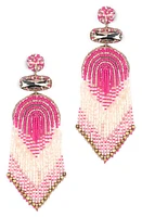 Deepa Gurnani Ishana Bead Chandelier Earrings in Hot Pink at Nordstrom