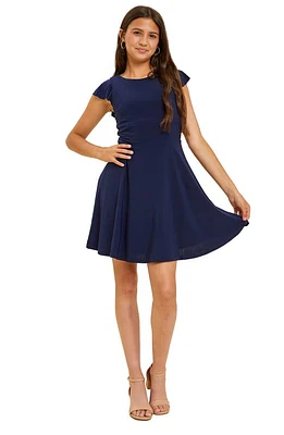 Un Deux Trois Kids' Sleeve Fit & Flare Dress at Nordstrom,