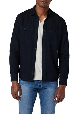 Joe's Lou Indigo Cotton & Linen Button-Up Shirt in Midnight Indigo at Nordstrom, Size Xx-Large