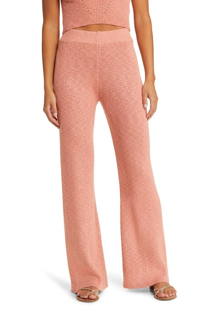 Rip Curl Tropics Pull-On Rib Stitch Pants Coral at Nordstrom,