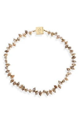 Éliou Tubi Shell & Freshwater Pearl Necklace in Tiger Nassa Shell at Nordstrom, Size 16