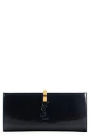 Saint Laurent SLP Patent Leather Frame Clutch in Nero at Nordstrom