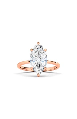 HauteCarat Marquise Cut Lab Created Diamond 18K Gold Ring in 18K Rose Gold at Nordstrom