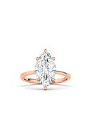 HauteCarat Marquise Cut Lab Created Diamond 18K Gold Ring in 18K Rose Gold at Nordstrom