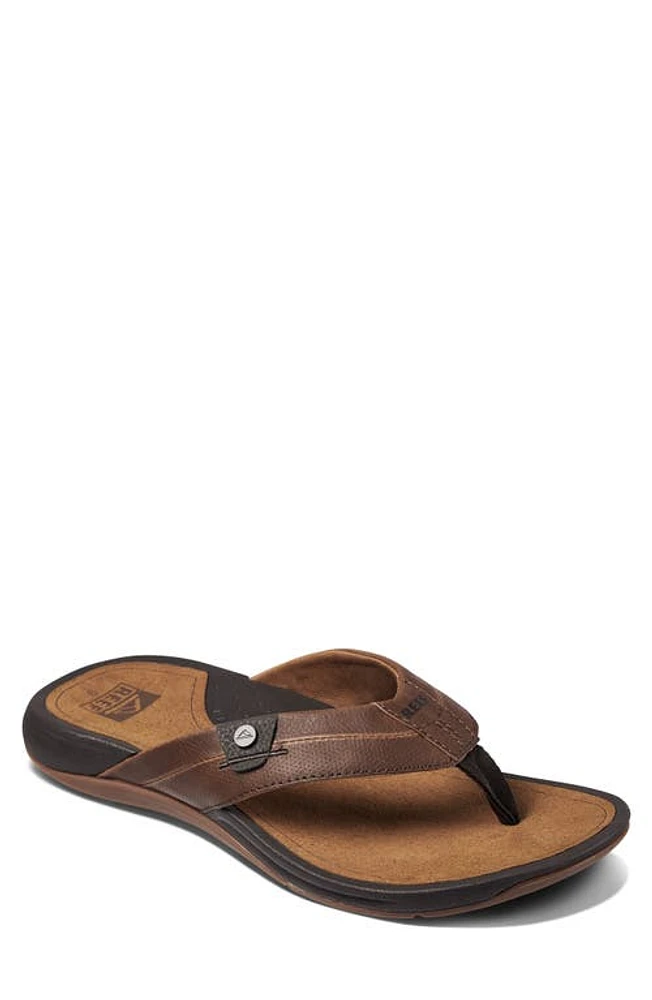 Reef San Onofre Flip Flop Dark Brown/Tan at Nordstrom,