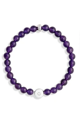 Anzie Boheme Purple Jade Beaded Stretch Bracelet at Nordstrom, Size 7.5