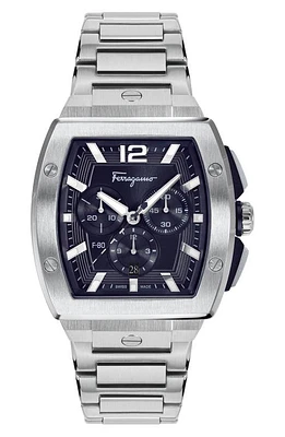 FERRAGAMO Tonneau Chronograph Bracelet Watch