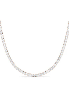 HauteCarat Lab Created Diamond Tennis Necklace in 18K Rose Gold at Nordstrom