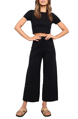 Petal & Pup Ayers Crop Sweater Wide Leg Pants Set at Nordstrom,