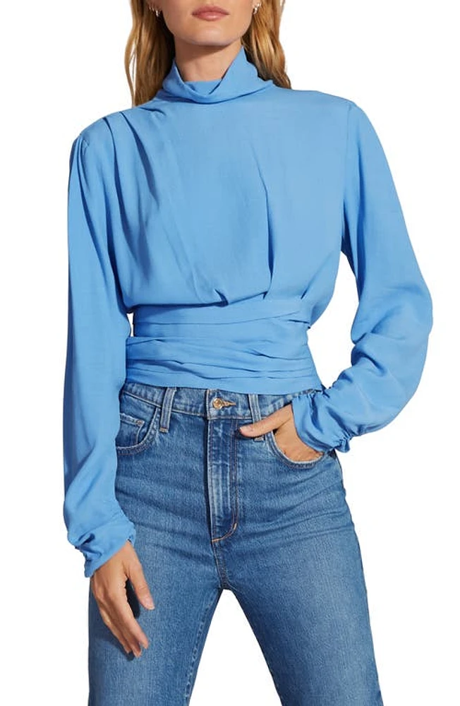 Favorite Daughter The Ingrid Cowl Neck Peplum Top Provence at Nordstrom,