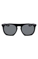 Nike Flatspot XXII 52mm Polarized Geometric Sunglasses in Black/Polar Grey at Nordstrom