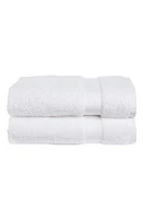 Boll & Branch Plush Set of 2 Organic Cotton Hand Towels in White at Nordstrom