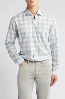 Peter Millar Camden Summer Soft Cotton Twill Button-Up Shirt Cottage Blue at Nordstrom,