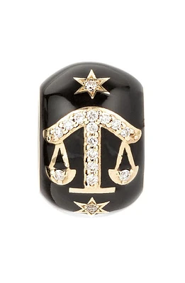 Adina Reyter Zodiac Ceramic & Diamond Bead Charm in Yellow Gold /Libra at Nordstrom